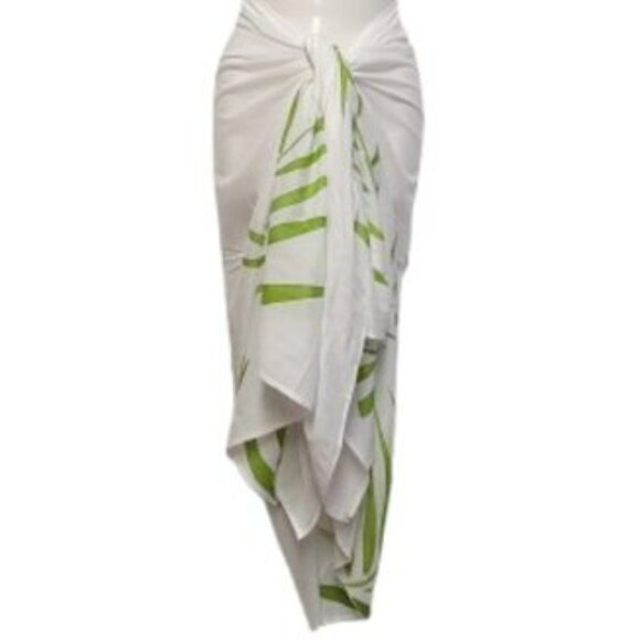 Womens Sarong Cotton Wrap, Handpainted Batik Wrapskirt Beach Pareo Beachwear-NEW - Picture 1 of 6